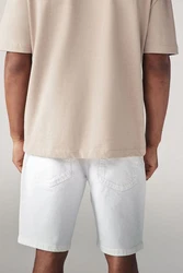 Next Jeansshorts Denimshorts Weiß/Creme