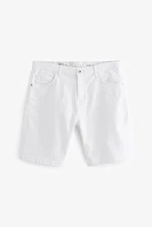 Next Jeansshorts Denimshorts Weiß/Creme
