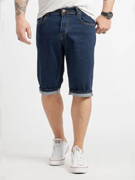 Bermudas Herren Shorts Jeansshorts Denim Dunkelblau RC-2431