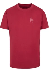Mister Tee T-Shirt Easy Sign Tee Rot/Dunkelrot/Bordeaux/Rosa