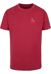 Mister Tee T-Shirt Easy Sign Tee Rot/Dunkelrot/Bordeaux/Rosa