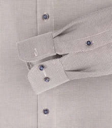 CASAMODA Businesshemd Kent Comfort Fit Grau/Braun/Beige/Dunkelgrau