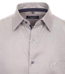CASAMODA Businesshemd Kent Comfort Fit Grau/Braun/Beige/Dunkelgrau