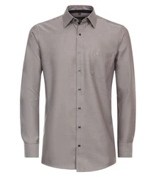 CASAMODA Businesshemd Kent Comfort Fit Grau/Braun/Beige/Dunkelgrau