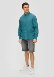 s.Oliver Langarmhemd mit Button-Down-Kragen 