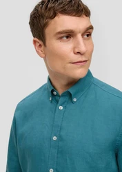 s.Oliver Langarmhemd mit Button-Down-Kragen 