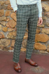 Next Anzughose Slim-Fit-Anzughose (1-tlg) Dunkelgrün/Grün