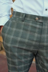 Next Anzughose Slim-Fit-Anzughose (1-tlg) Dunkelgrün/Grün