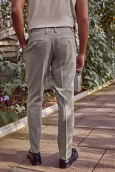 Next Strukturierte Anzughose Slim Fit (1-tlg) Grau/Beige/Khaki/Braun/Hellgrau