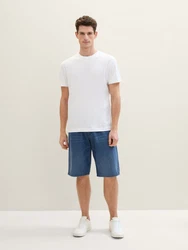 TOM TAILOR Relax-fit-Jeans Morris Jeansshorts Blau/Dunkelblau/Hellblau