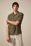 Next Kurzarmhemd mit Lochstickerei Dunkelgrün/Grün/Khaki/Gelb