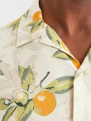Jack & Jones Hawaiihemd JORLUKE TAMPA AOP SHIRT SN Gelb/Blau