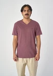 Cleptomanicx T-Shirt Ligull Regular V Dunkelrot/Bordeaux/Braun/Rot