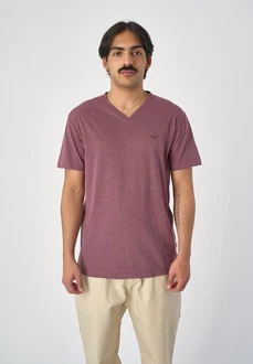 Cleptomanicx T-Shirt Ligull Regular V Dunkelrot/Bordeaux/Braun/Rot Cleptomanicx T-Shirt Ligull Regular V Dunkelrot/Bordeaux/Braun/Rot