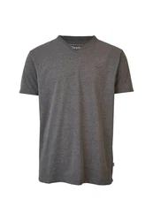 Cleptomanicx T-Shirt Ligull Regular V Dunkelgrau/Hellgrau/Grau