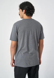 Cleptomanicx T-Shirt Ligull Regular V Dunkelgrau/Hellgrau/Grau