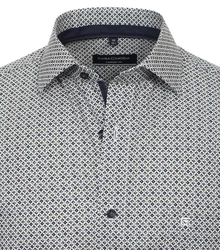 CASAMODA Businesshemd Kurzarm Print Grau/Dunkelgrau/Hellblau