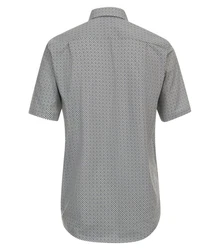 CASAMODA Businesshemd Kurzarm Print Grau/Dunkelgrau/Hellblau