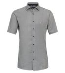 CASAMODA Businesshemd Kurzarm Print Grau/Dunkelgrau/Hellblau