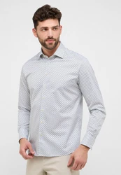 Eterna Langarmhemd MODERN FIT EASY IRON Grau/Gelb