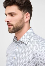 Eterna Langarmhemd MODERN FIT EASY IRON Grau/Gelb