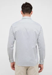 Eterna Langarmhemd MODERN FIT EASY IRON Grau/Gelb
