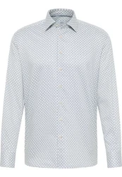 Eterna Langarmhemd MODERN FIT EASY IRON Grau/Gelb