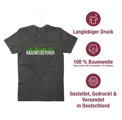 Shirtracer T-Shirt Rasenflüsterer Hausmeister Geschenk Dunkelgrün/Braun/Grün
