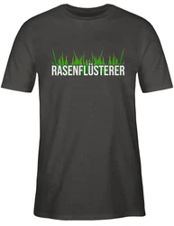 Shirtracer T-Shirt Rasenflüsterer Hausmeister Geschenk Dunkelgrün/Braun/Grün