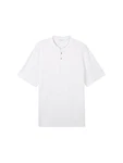 TOM TAILOR Poloshirt mit Stehkragen Weiß/Creme