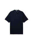 TOM TAILOR Poloshirt mit Stehkragen Dunkelblau/Hellblau/Rot