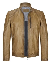 Milestone Lederjacke MS-Edward Braun/Beige/Khaki