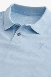 Next Bandeau-Bikini-Top Piqu-Poloshirt Hellblau/Blau