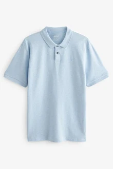 Next Bandeau-Bikini-Top Piqu-Poloshirt Hellblau/Blau