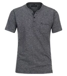 CASAMODA T-Shirt Henley SNOS T-Shirt uni Dunkelgrau/Dunkelblau/Grau
