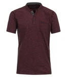CASAMODA T-Shirt Henley SNOS T-Shirt uni Dunkelrot/Bordeaux