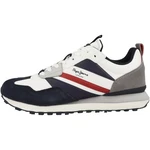 Pepe Jeans Foster Heat Herren Sneaker Creme/Blau/Rot