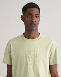 GANT Herren T-Shirt REG ARCHIVE SHIELD EMB Hellgrün/Grün/Neonfarben/Dunkelgrün/Khaki