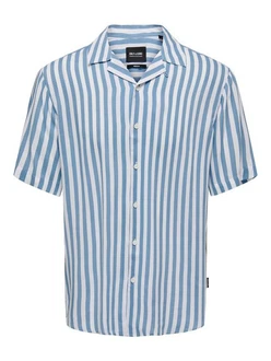 Only & Sons Hemd 'Wayne' Hellblau/Blau