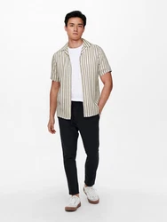 Only & Sons Hemd 'Wayne' Beige/Khaki/Grün/Gelb/Dunkelgrün