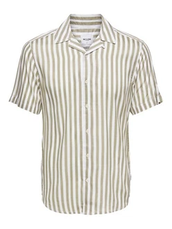 Only & Sons Hemd 'Wayne' Beige/Khaki/Grün/Gelb/Dunkelgrün