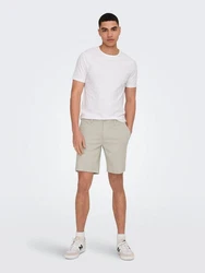 Only & Sons Shorts Mark hellgrau
