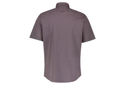 LERROS Kurzarmhemd mit geometrischem Vollprint Rot/Dunkelrot/Braun/Lila/Bordeaux