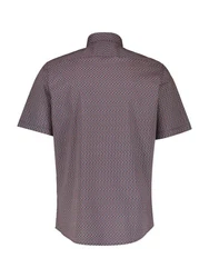 LERROS Kurzarmhemd mit geometrischem Vollprint Rot/Dunkelrot/Braun/Lila/Bordeaux