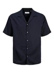 Jack & Jones Kurzarmhemd JPRCCAARON TENCEL RESORT SHIRT Blau/Dunkelblau/Hellblau
