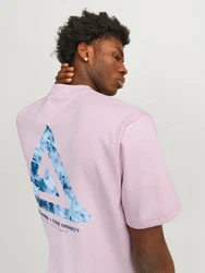 Jack & Jones T-Shirt JCOTRIANGLE SUMMER TEE SS CREW NECK Rosa/Lila