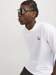 Jack & Jones T-Shirt JCOTRIANGLE SUMMER TEE SS CREW NECK Weiß/Fliederfarben/Dunkelblau