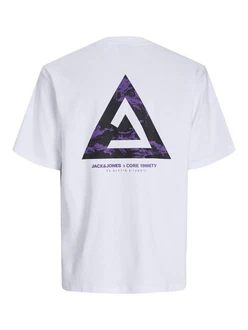 Jack & Jones T-Shirt JCOTRIANGLE SUMMER TEE SS CREW NECK Weiß/Fliederfarben/Dunkelblau Jack & Jones T-Shirt JCOTRIANGLE SUMMER TEE SS CREW NECK Weiß/Fliederfarben/Dunkelblau