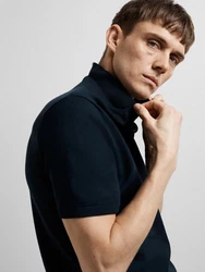 SELECTED HOMME Poloshirt/Pullover 'TELLER' nachtblau