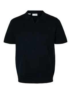 SELECTED HOMME Poloshirt/Pullover 'TELLER' nachtblau SELECTED HOMME Poloshirt/Pullover 'TELLER' nachtblau